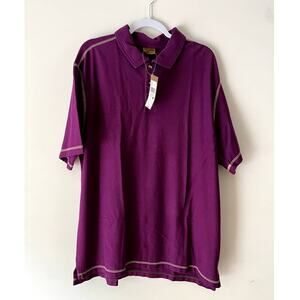 Big Sky Outfitters Mens Size XL Short Sleeve Polo Shirt Purple NWT